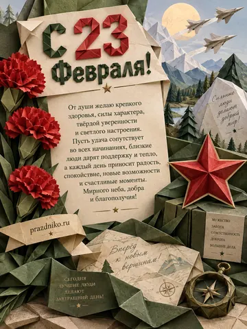 Открытка: 23 февраля
