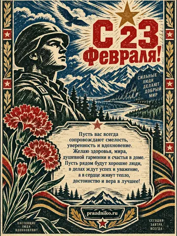 Открытка: 23 февраля