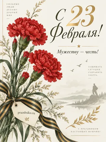 Открытка: 23 февраля