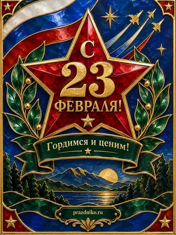 Открытка: 23 февраля
