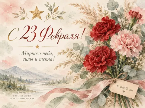Открытка: 23 февраля