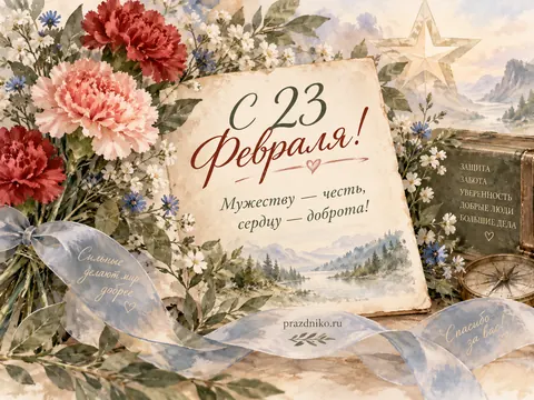 Открытка: 23 февраля