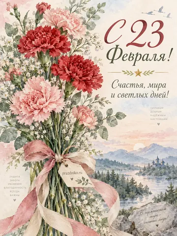 Открытка: 23 февраля