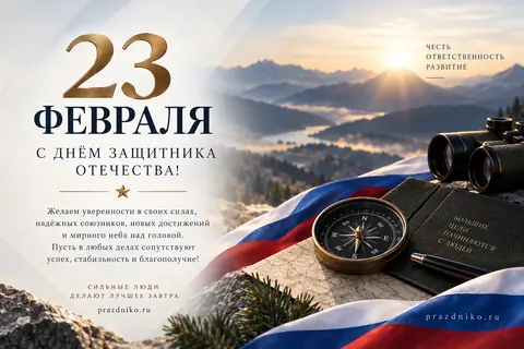 Открытка: 23 февраля