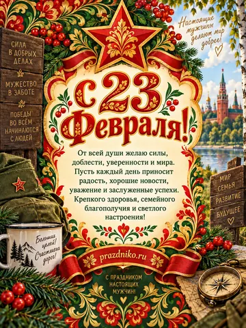 Открытка: 23 февраля