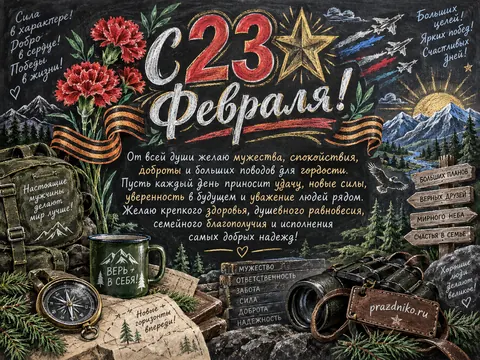 Открытка: 23 февраля