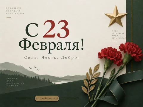 Открытка: 23 февраля