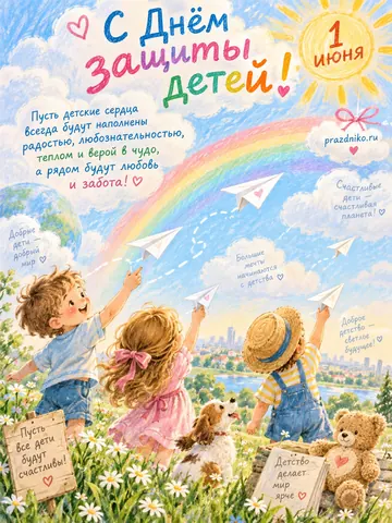 Открытка: День защиты детей