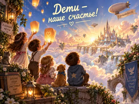 Открытка: День защиты детей