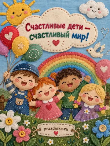 Открытка: День защиты детей