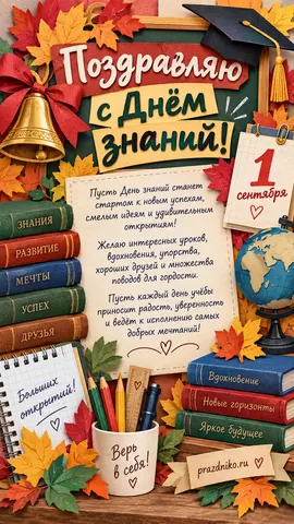 Открытка: День знаний