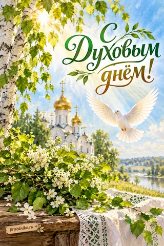 Открытка «Духов день»: С Духовым днём!