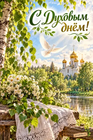 Открытка «Духов день»: С Духовым днём!