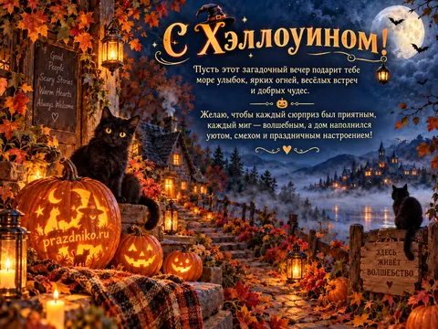 Открытка: Хэллоуин
