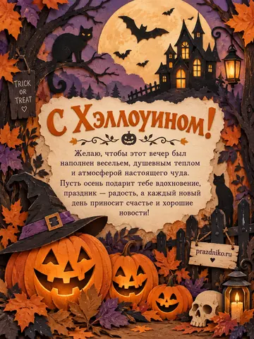 Открытка: Хэллоуин
