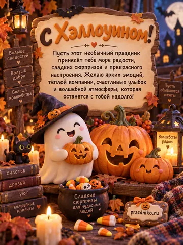 Открытка: Хэллоуин