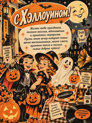Открытка: Хэллоуин