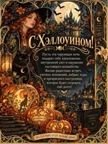 Открытка: Хэллоуин