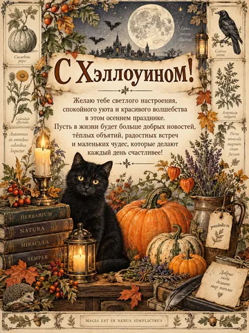 Открытка: Хэллоуин
