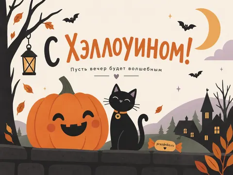 Открытка: Хэллоуин