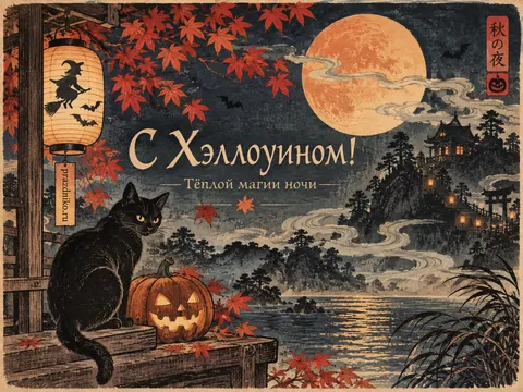 Открытка: Хэллоуин