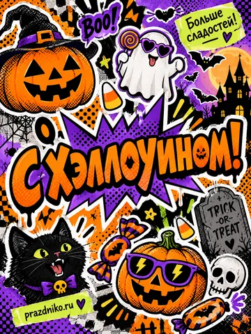 Открытка: Хэллоуин