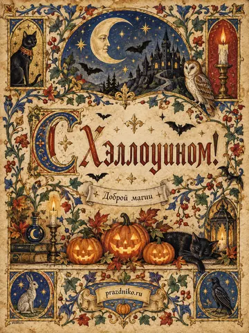 Открытка: Хэллоуин