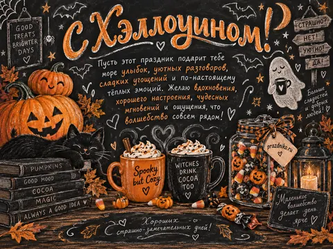 Открытка: Хэллоуин