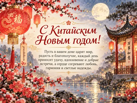 Открытка: Китайский Новый год