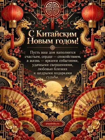 Открытка: Китайский Новый год