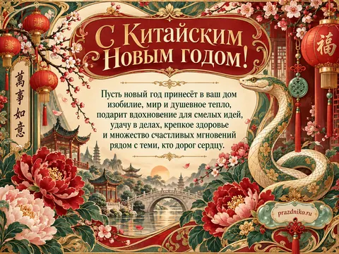Открытка: Китайский Новый год