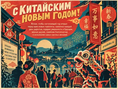 Открытка: Китайский Новый год