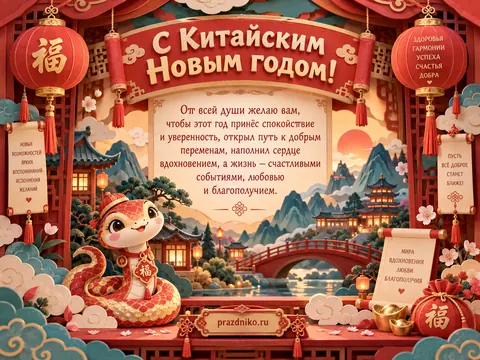 Открытка: Китайский Новый год