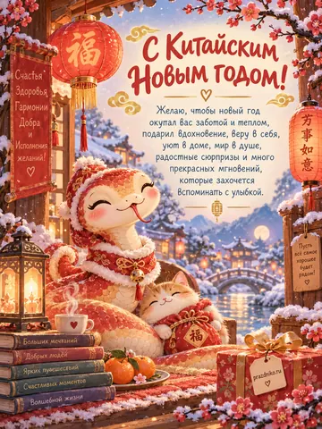 Открытка: Китайский Новый год