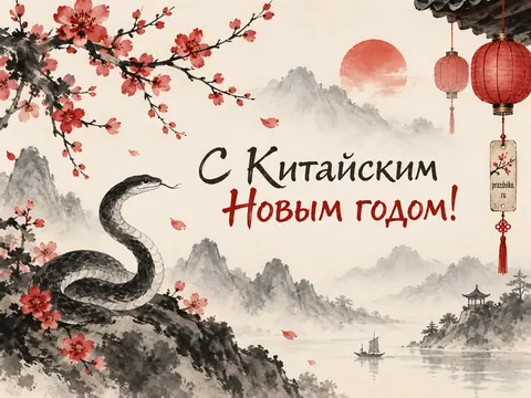 Открытка: Китайский Новый год