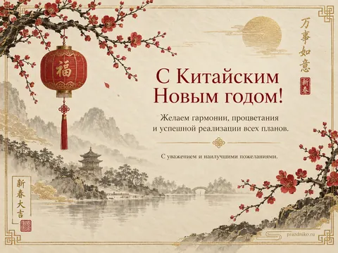 Открытка: Китайский Новый год
