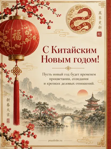 Открытка: Китайский Новый год