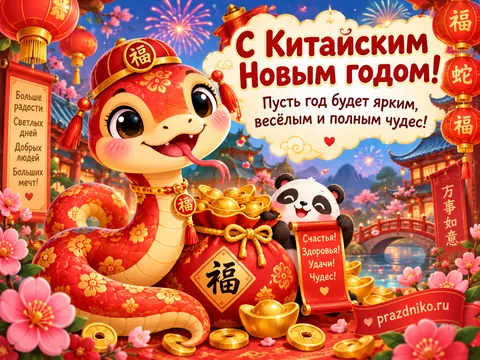 Открытка: Китайский Новый год