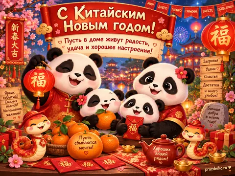 Открытка: Китайский Новый год
