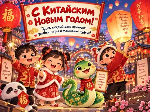 Открытка: Китайский Новый год