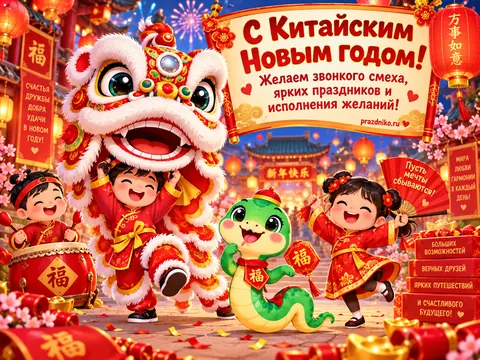Открытка: Китайский Новый год