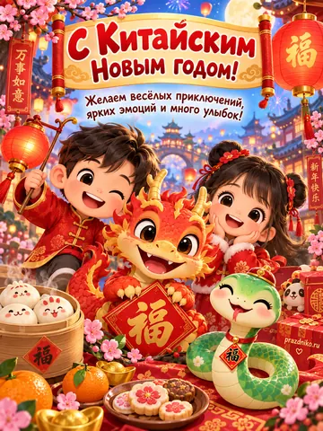 Открытка: Китайский Новый год