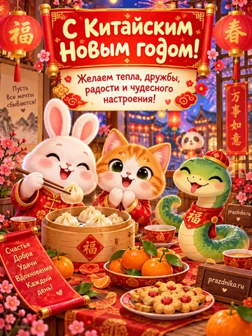 Открытка: Китайский Новый год
