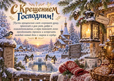 Открытка: Крещение Господне