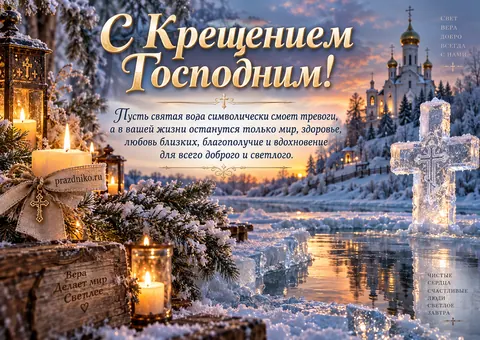 Открытка: Крещение Господне