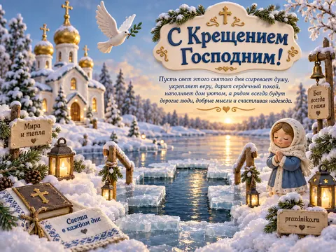Открытка: Крещение Господне