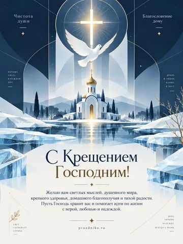 Открытка: Крещение Господне