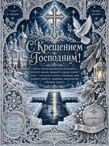 Открытка: Крещение Господне