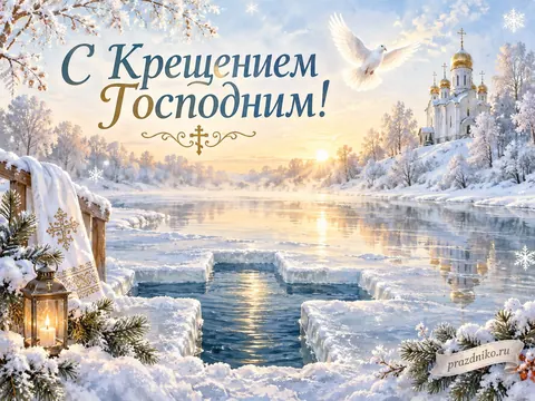 Открытка: Крещение Господне