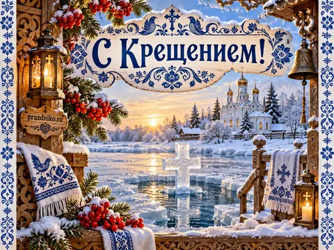 Открытка: Крещение Господне